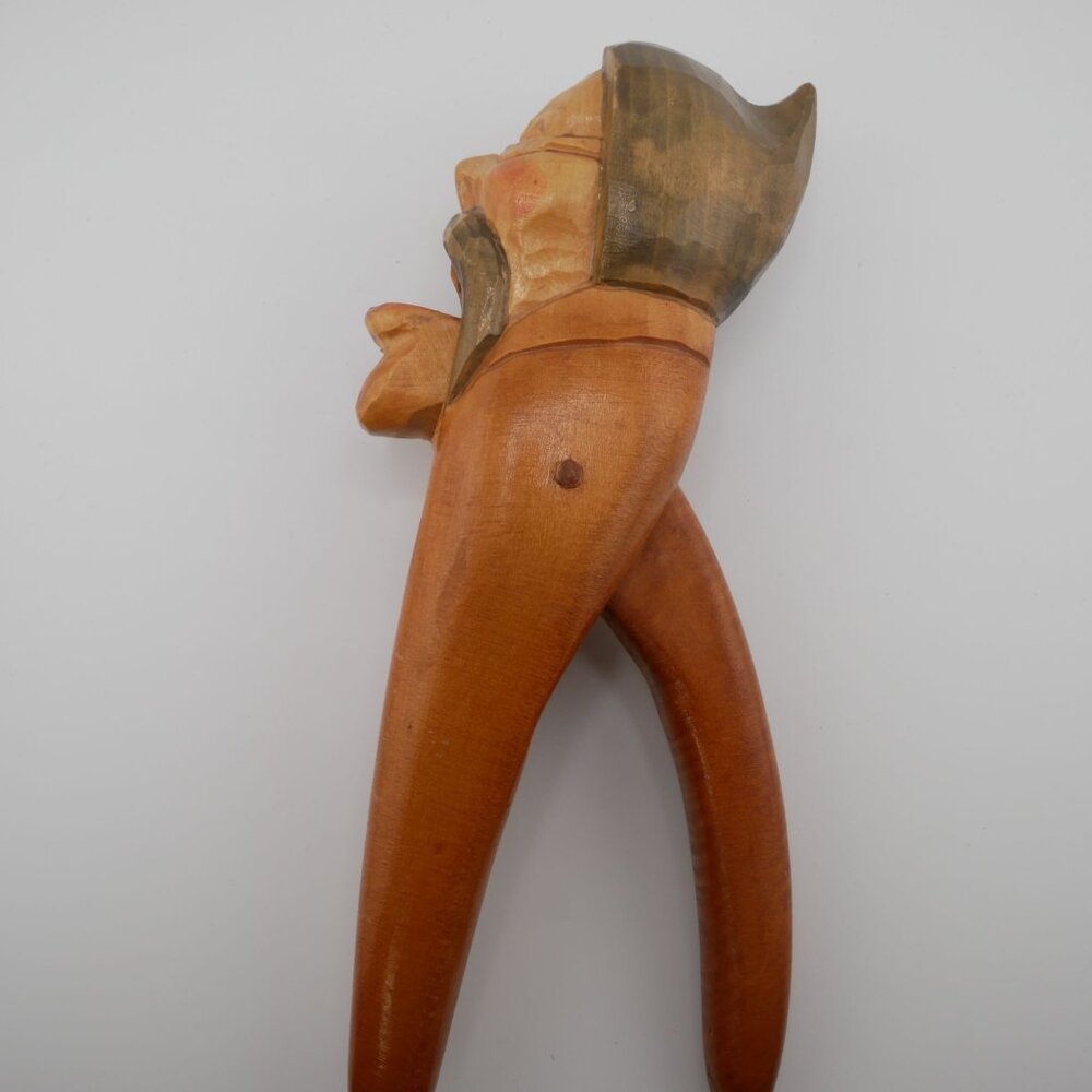 Vintage Hand-Carved Wooden Nutcracker Black Forest Folk Art Hand Crafted